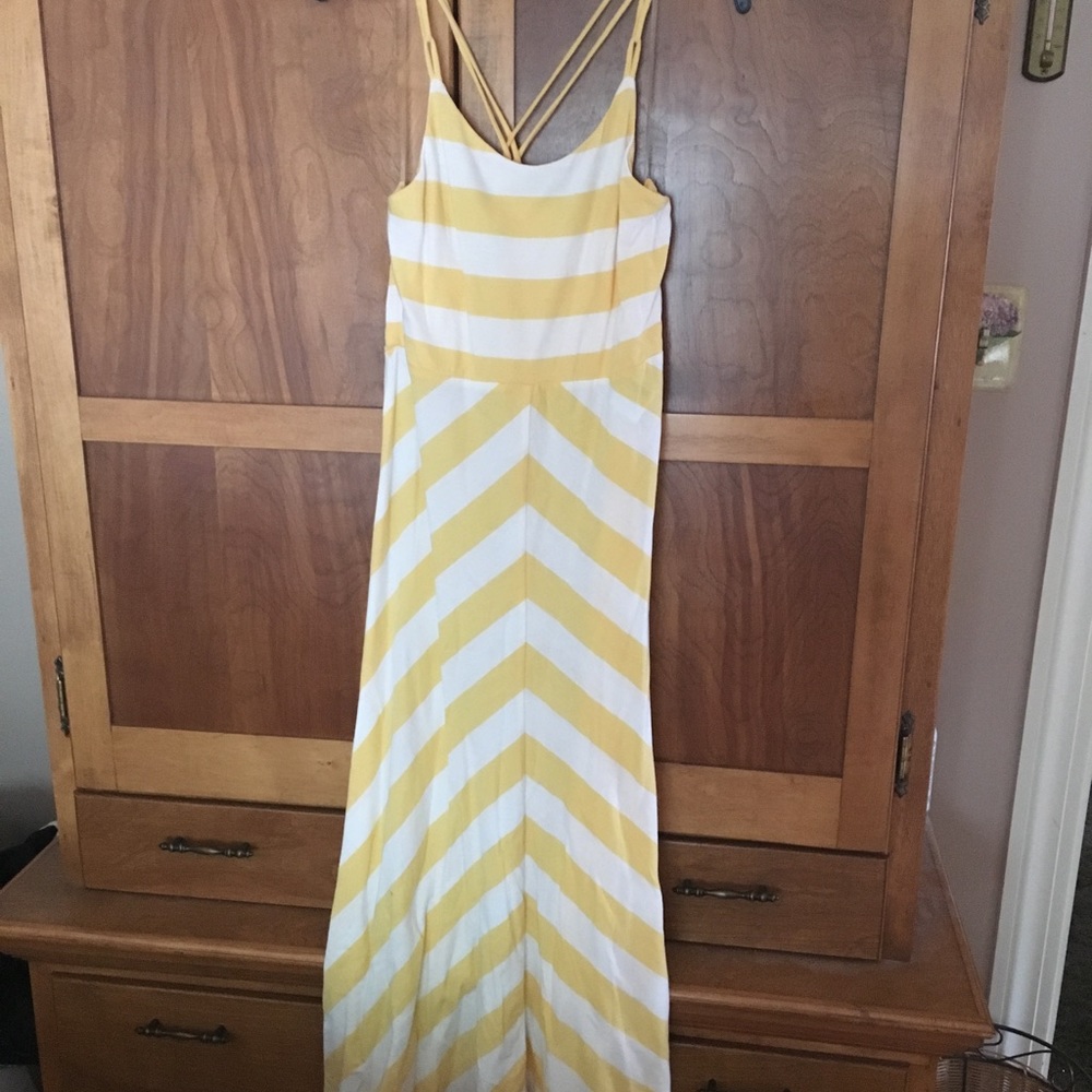 Yellow stripe Ralph Lauren girls dress